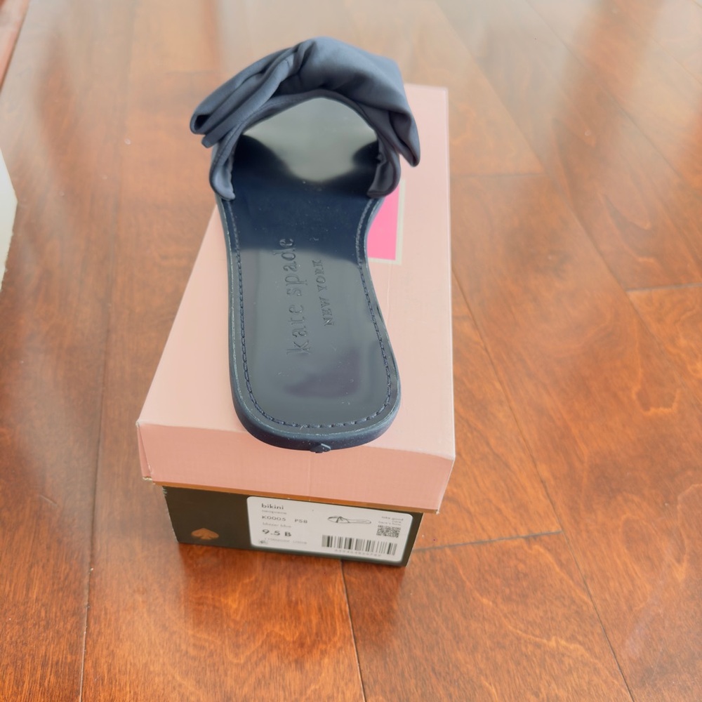 Kate Spade Blazer Blue Sandals with Bow Detail